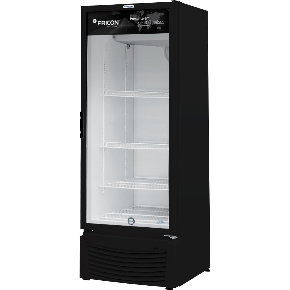 Visa Cooler 402L VCFM 402 V Porta De Vidro Preta Fricon | Zanotti